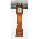 GEORGE III EARLY 19th CENTURY OAK CASED CORNISH LONGCASE CLOCK WITH ADAM AND EVE AUTOMATON