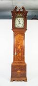 GEORGE III EARLY 19th CENTURY OAK CASED CORNISH LONGCASE CLOCK WITH ADAM AND EVE AUTOMATON