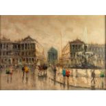 A.F. VITI (20th Century) OIL PAINTING ON CANVAS Parisian scene Signed lower right 19 1/2in x 27 3/