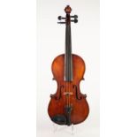 AGED VIOLIN APPLIED WITH TWO LABELS, viz Hannibal Fagnola Feat - Taurini Anno Domini 1904 and