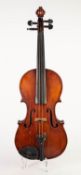 AGED VIOLIN APPLIED WITH TWO LABELS, viz Hannibal Fagnola Feat - Taurini Anno Domini 1904 and