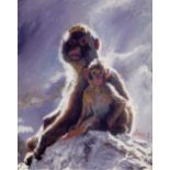 ROLF HARRIS (b. 1930) ARTIST SIGNED LIMITED EDITION COLOUR PRINT ON CANVAS ?Backlit Baboons-
