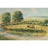 JOHN HASSALL, (MODERN) WATERCOLOUR ?Light Over Pendle Hill? Signed, titled and dated 1993 19 ½? X 28