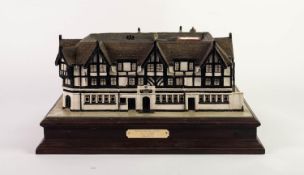 HOWARD GORST (b.1955) DETAILED, PAINTED AND ILLUMINATING CERAMIC MODEL Race Course Hotel, Salford