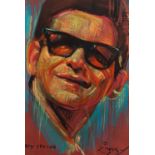 ZINSKY (MODERN) COLOURED PENCIL DRAWING ON PAPER ?Roy Orbison? Signed 18? x 12? (45.7cm x 30.5cm)