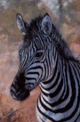 ROLF HARRIS (b. 1930) ARTIST SIGNED LIMITED EDITION COLOUR PRINT ON DELUXE CANVAS ?Young Zebra?, (