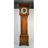 GEORGE III LATE 18th CENTURY OAK AND MAHOGANY CROSSBANDED LONGCASE CLOCK having 30 hour movement,