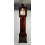 IMPOSING GEORGE III LATE 18th/EARLY 19th CENTURY MAHOGANY LONGCASE CLOCK, having 8 days movement,