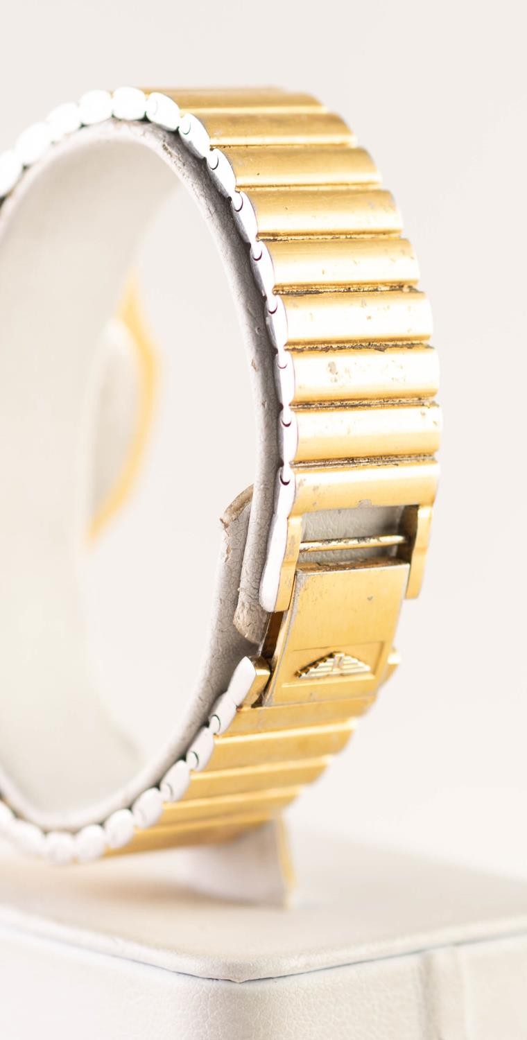 GENT'S LONGINES QUARTZ GOLD PLATED WRISTWATCH with integral strap, roman dial with centre seconds - Image 2 of 2
