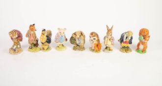 NINE 1970s/80s BESWICK/ROYAL DOULTON BEATRIX POTTER CHARACTER FIGURES, namely Benjamin Bunny,