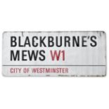 Blackburne's Mews W1