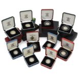 Royal Mint- A collection of silver proof coins