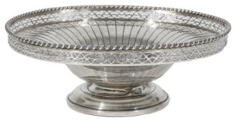 A George VI silver pedestal dish