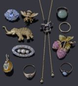 A collection of jewellery and costume jewellery