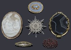 Six late 19th century/early 20th century brooches