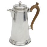 A modern silver George II style coffee pot