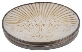 An early Victorian silver and mother of pearl snuff box