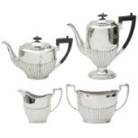 An Edwardian four piece silver tea and coffee service