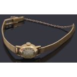 A lady's yellow gold wrist watch by Adar,