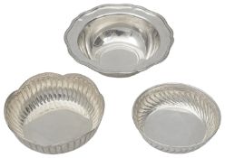 Three Colombian silver bowls