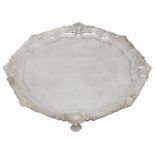 An Edwardian silver salver