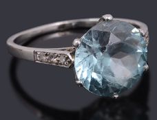 An early 20th Century single stone zircon ring