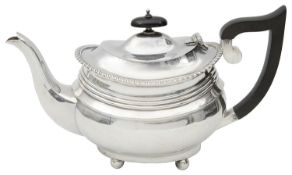 A George V silver teapot