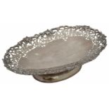 A George V silver pedestal fruit dish