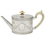 A George III silver teapot