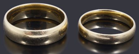 Two 18ct gold wedding rings