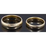 Two 18ct gold wedding rings