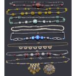 A collection of costume jewellery