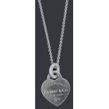 A Tiffany & Co Sterling silver 'Return to Tiffany' heart tag necklace