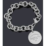 A Tiffany & Co Sterling silver 'Return to Tiffany' oval tag bracelet