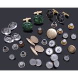 A large collection of assorted gold, silver and gilt cufflinks and dress studs