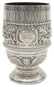 A late Victorian silver beaker