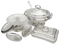 A collection of early 20th century electroplated items to include a tureen