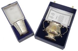 A silver beaker commemorating the Silver Jubilee of Elizabeth II