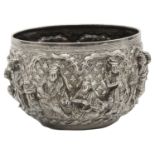 A late 19th/early 20th century Burmese silver bowl