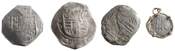 Spanish Silver Cob, 8 RealesPhilip IV 1621-1665 (possibly 1622)Mint mark illegible Spanish Silver