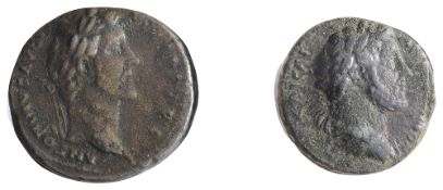 Antoninus Pius AE SestertiusRome, 145-161 ADANTONINVS AVG PIVS P P TR P, Head of Antoninus Pius,