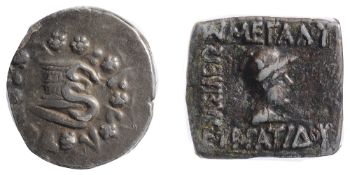 Lydia, Tralleis, Silver Cistophoric Tetradrachm2nd century BC.Ivy wreath  around cista mystica