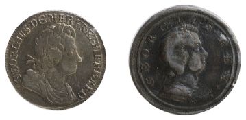 George I Silver Shilling1723South Sea Company issue, first laureate and draped bust right, Latin