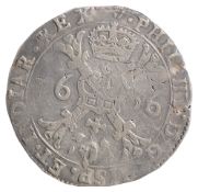 Spanish Netherlands Silver Patagon1636, Antwerp mint.PHIL. IIII. D. G. HISP. ET INDIAR. REX /