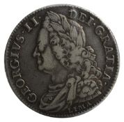 George II Silver Halfcrown1746Old laureate and draped bust left, legend and toothed border