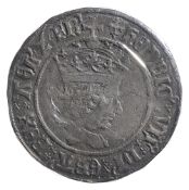 Henry VII (1485-1509) profile portrait type silver groatmintmark cross-crosslet. HENRIC VII DI GRA