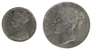 Queen Victoria Silver 'Godless Florin'1849Crowned bust, left, W.W. between bust and date / crowned