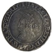 Elizabeth I (1558-1603) Silver Sixpence1561, mint mark pheonELIZABETH D G ANG FRA ET HIB REGINA,