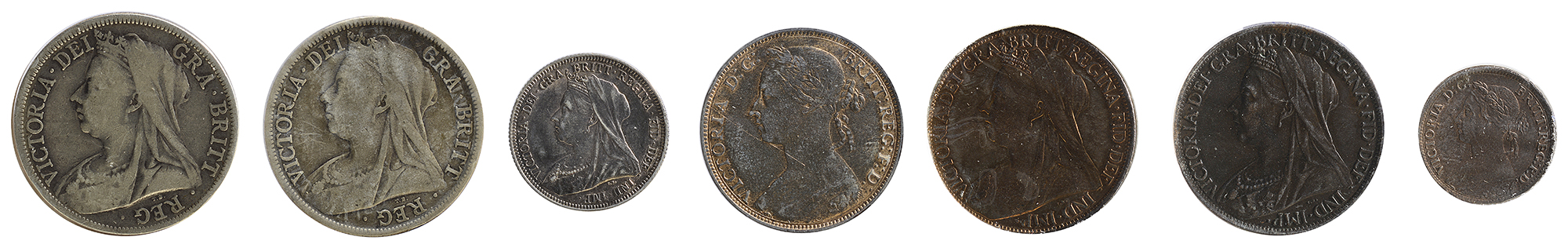 Queen Victoria Silver Halfcrown1897Veiled 'old head', left / Crowned and quartered shield, within