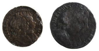 William & Mary Irish Halfpenny1693Laureate conjoined busts of King William and Queen Mary right,